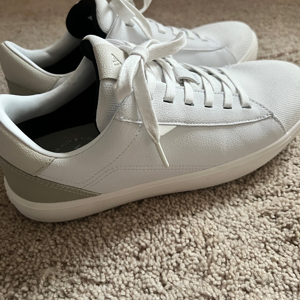 Vessi Women's Soho Sneaker Ivory White on Dune Beige Waterproof Size W7